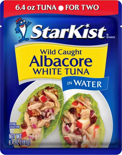 Vista 15 de StarKist Albacore - Bolsa de agua de atún blanco de 6.4 onzas (paquete de 12) 19g Protein Per Serving, Gluten Free, Soy Free, Ready to Eat, No