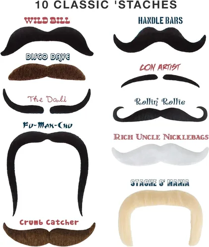 Vista 6 de Mr. Moustachio's – Surtido de los 10 bigotes más masculinos de todos los tiempos