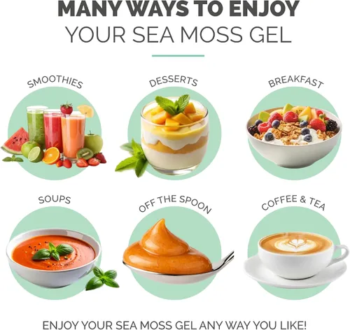 Vista 6 de Gel orgánico de musgo de mar (8 sabores) – 16 onzas – fruta real – musgo de mar silvestre