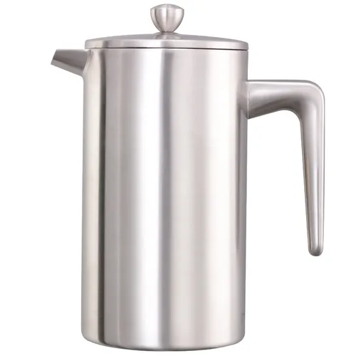 Vista 8 de Service Ideas Prensa francesa de café de doble pared, 12oz, acero inoxidable PDWSA350BS en cepillado