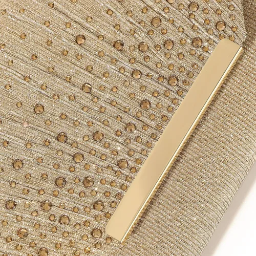 Vista 9 de DETARA Bolsos de noche para mujer, con lentejuelas con purpurina, monederos de mano para mujer, de cristal brillante, falp, formal, boda, fiesta