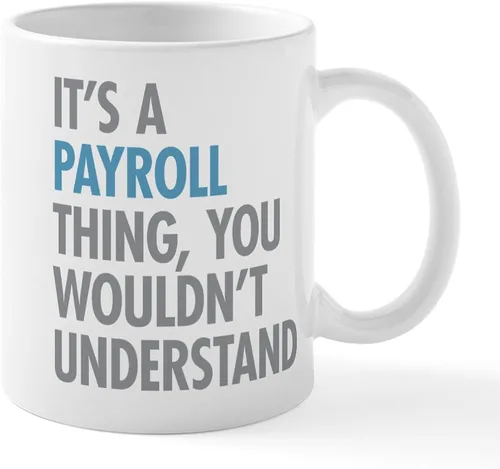 Vista 54 de CafePress Coffee Then Payroll Mugs - Taza de café de cerámica (11 oz)