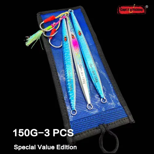 Vista 2 de Señuelos de pesca de agua salada con plantillas verticales de jigging rápido para lanzar Señuelos de jigging artificiales verticales