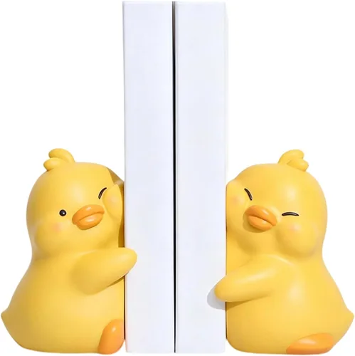 Vista 10 de Lindos sujetalibros decorativos de capibara que se abrazan, extremos únicos de libros con temática animal para sostener libros, soporte creativo