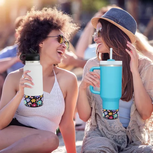 Vista 5 de HEYSKAY Protective Flask - Bota de silicona de 12 a 40 onzas para botella de agua Hydro Flask, y compatible con Stanley Tumbler, Yeti, Simple