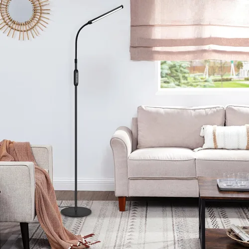 Vista 6 de EBEST Lámpara de pie LED para extensiones de pestañas, lámparas de pie para oficina, lámpara de pestañas de tatuaje, lámpara de lectura para Negro