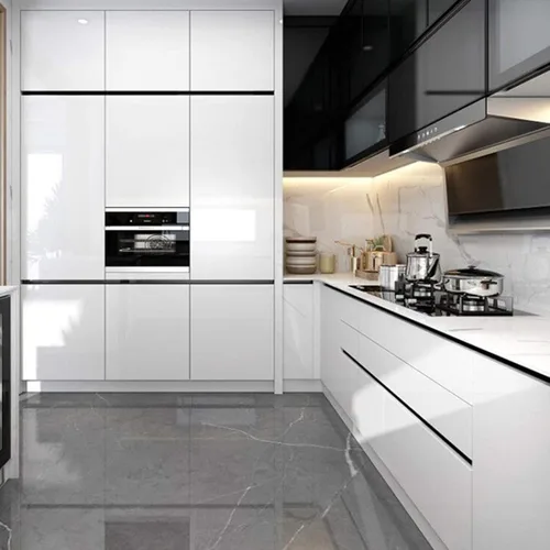 Vista 5 de Papel para empapelar blanco, papel de vinilo autoadhesivo, película decorativa para encimeras de cocina, armarios, muebles con brillo iridescente