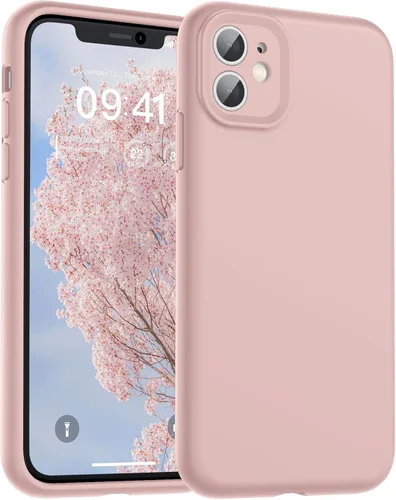 Vista 46 de SUPFINE - Funda diseñada para iPhone 12, silicona líquida premium con [forro de microfibra suave antiarañazos][protección de cámara mejorada], funda