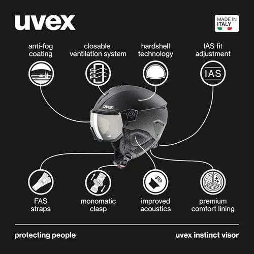 Vista 2 de uvex Instinct Visor - Adjustable ski & Snowboard Helmet with Integrated Visor for Women & Men