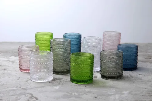 Vista 6 de Fortessa Jupiter - Vidrio de hobnail con cuentas, 10 onzas, doble estilo antiguo (juego de 4), transparente