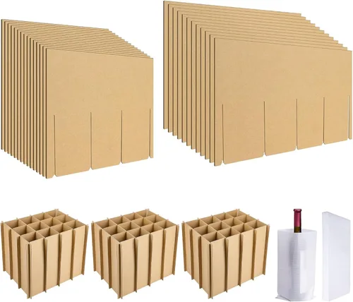 Vista 8 de codree 3 Kits de Embalaje de Vidrio - Divisores de Vidrio para Cajas de Mudanza - Cajas de Embalaje de Platos de Cristalería Divisores Corrugados
