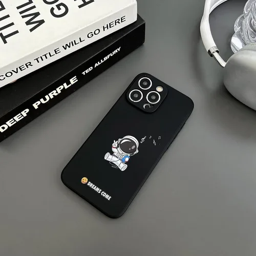 Vista 2 de Yonds Queen Funda protectora de TPU para iPhone SE 2022 (3ª generación), compatible con iPhone 7/8/SE2 (2020), diseño de astronauta, planeta, luna
