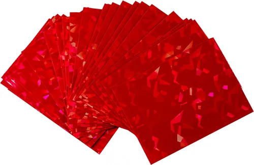 Vista 14 de 100 fundas holográficas negras para tarjetas, ajuste perfecto, fundas brillantes para tarjetas coleccionables, tamaño estándar, compatibles