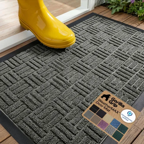 Vista 93 de Gorilla Grip - Tapete WeatherMax todo terreno 100% impermeable, caucho natural, resistente a manchas y decoloración, interior y exterior, fácil