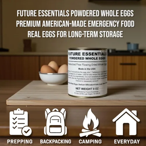 Vista 6 de Future Essentials - Huevos enteros en polvo – Suministro de alimentos de supervivencia de emergencia de 10 años, desayuno fácil de preparar