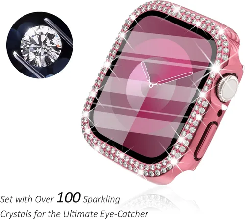 Vista 32 de Surace Bling - Carcasa con protector de pantalla para Apple Watch Series 3, 2, 1 de 1.496 pulgadas