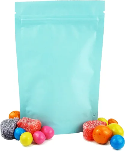 Vista 32 de 100 Bolsas de color mate de doble cara que se sostienen en posición vertical