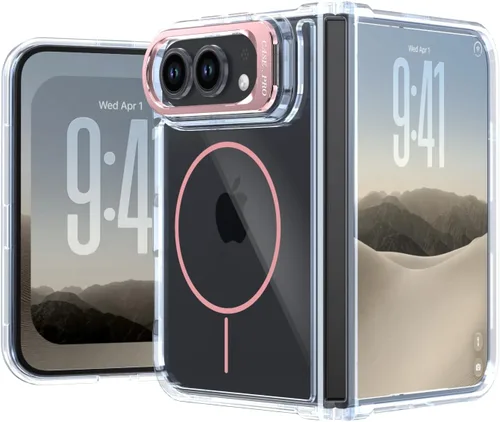 Vista 14 de Funda magnética para iPhone Duo, transparente, negra Negro
