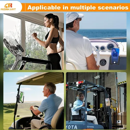 Vista 8 de Soporte magnético para carrito de golf, compatible con EZGO/Club Car/Yamaha, con imanes N52 mejorados y rotación de 360°, soporte de teléfono