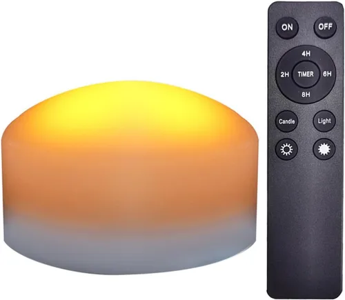 Vista 9 de 4 luces LED de calabaza Jack-O-Lantern con batería de Halloween con control Naranja