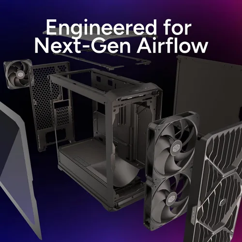 Vista 9 de Cooler Master HAF II 500 ATX PC Case, High Airflow Dual 220mm + 180mm Fans