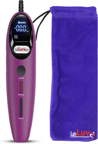Vista 12 de LeLuv Magna LCD Controlador de bomba de vacío portátil inteligente USB recargable Modos programables o manuales - Silicona negra lisa