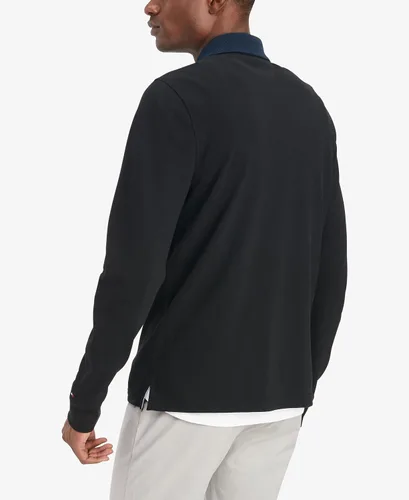 Vista 2 de Tommy Hilfiger Men's Long Sleeve Flag Polo Shirt in Regular Fit
