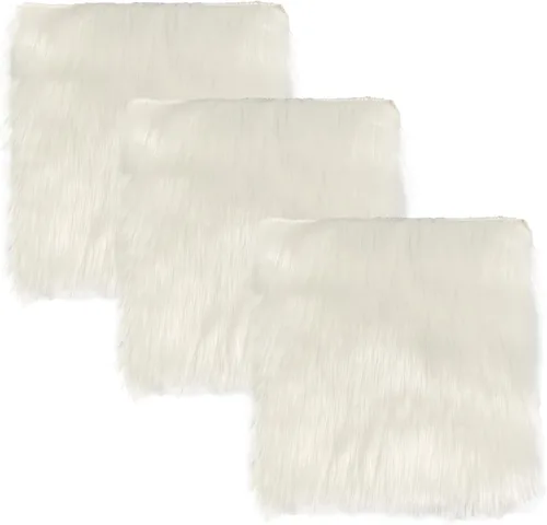Vista 9 de 2/3 alfombras de casillero escolar de 12 x 12 pulgadas, alfombra suave y esponjosa de piel sintética para demostración de producto de decoración