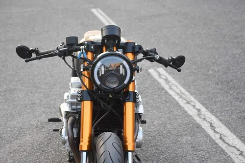 Vista 7 de 001-B Cafe Racer - Espejos plegables para motocicleta, retrovisor, color negro, para manillares de 7/8 pulgadas, compatibles con motos de calle