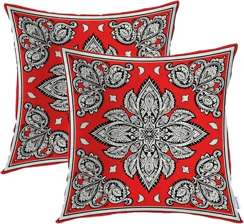 Vista 42 de Batmerry Fundas de almohada de bosque de arce otoñal, casas de sillas de madera, hojas amarillas, fundas de almohada decorativas, impresión digital