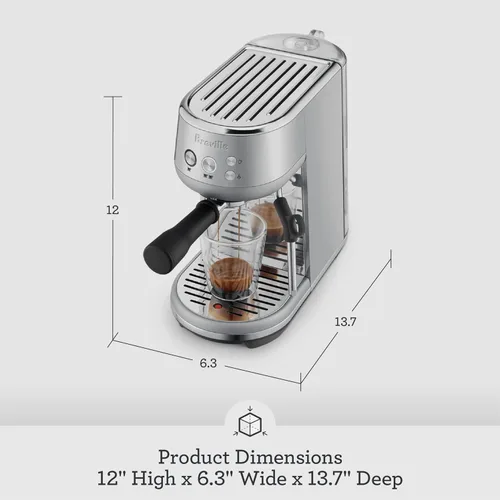 Vista 3 de Breville Bambino BES450BSS, máquina de café expreso de acero inoxidable cepillado
