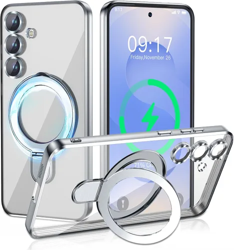 Vista 20 de Funda magnética para iPhone 14 Pro con soporte invisible [compatible con MagSafe] [protector completo de lente de cámara]