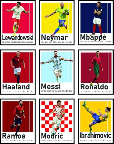 Vista 9 de BigWig Prints Pósteres de fútbol para dormitorio de niños, póster de jugador de fútbol, póster de Erling Haaland, Mbappe, Rodrygo, Gavi, Vini Jr
