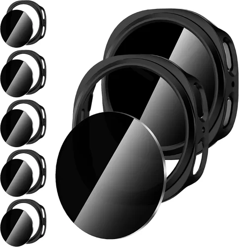 Vista 8 de Suoman 5+5 Pack para Samsung Galaxy Watch 7/8 Ultra 47mm (2024/2025) Estuche, Protector de pantalla de vidrio templado 9H + Funda protectora de PC