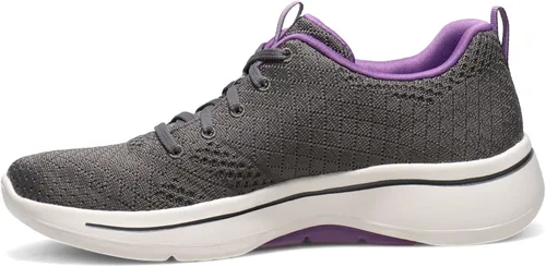 Vista 5 de Skechers - Zapatos deportivos para caminar para mujeres, grislavanda
