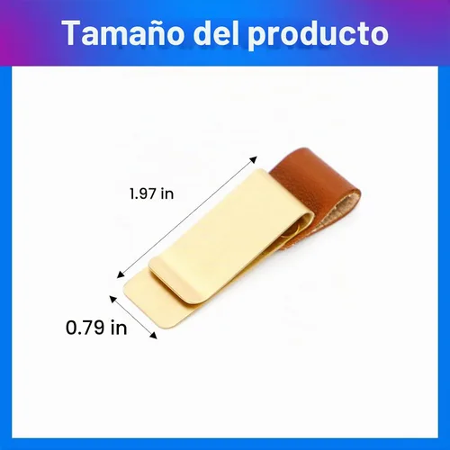 Vista 8 de 4 soportes de clip de cuero sintético para cuadernos, diario, planificador