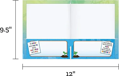 Vista 3 de Really Good Stuff Growth Mindset - Carpetas de 2 bolsillos, juego de 12