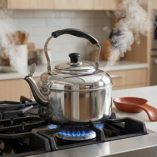 Vista 2 de DOITOOL Hervidor de té de acero inoxidable 6L, estufa de grado alimenticio, hervidor de té silbante, estufa clásica, tetera portátil para campamento