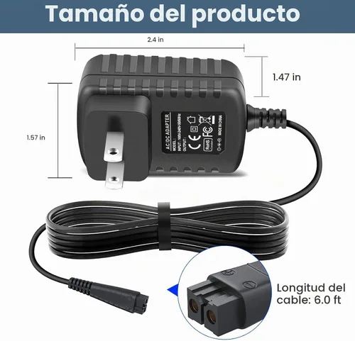 Vista 2 de Cargador de 5.4 V para afeitadora Panasonic Arc3 Arc4 Arc5 compatible con Panasonic ES-RT31 ES-LT2A ER-SB40 ES-ED70 ES-LL21 ES-WD22 ES-LA63 ES-LF30