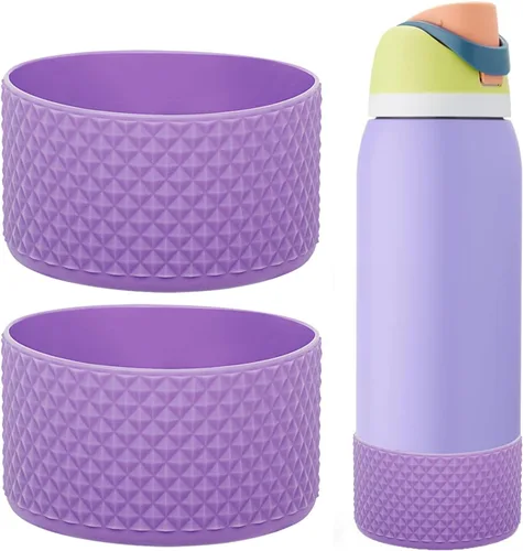 Vista 58 de WK IEASON 2 fundas de silicona para botella de agua Owala, base protectora para botella de agua Owala FreeSip Twist y Flip Flask accesorios