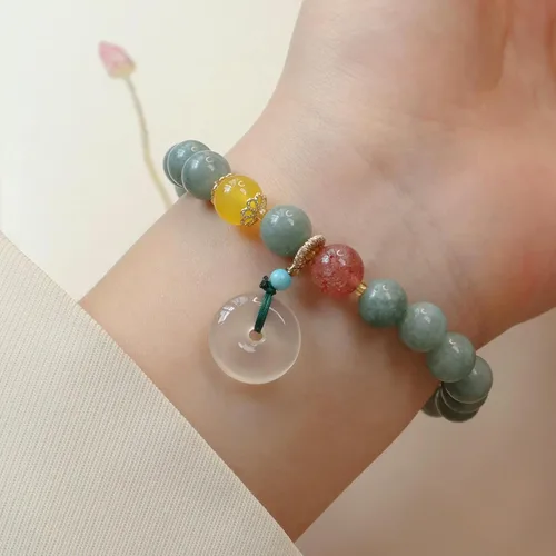 Vista 8 de Pulsera de la suerte para mujeres y hombres, joyería retro sintética con cuentas de ágata, un regalo maravilloso para tus seres queridos