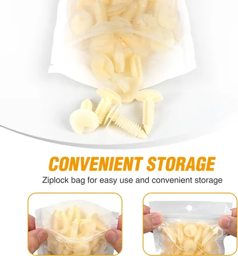 Vista 25 de GOOACC Juego de tornillos para placa de matrícula, tornillos de acero inoxidable con tuercas de nylon para sujetar placas de matrícula delanteras