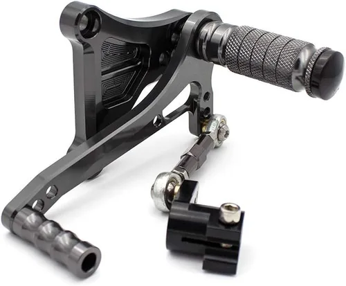Vista 4 de Krace Reposapiés para motocicleta, reposapiés, pedales de cambio de freno, para Benelli TNT 125 135 2016-2021, titanio