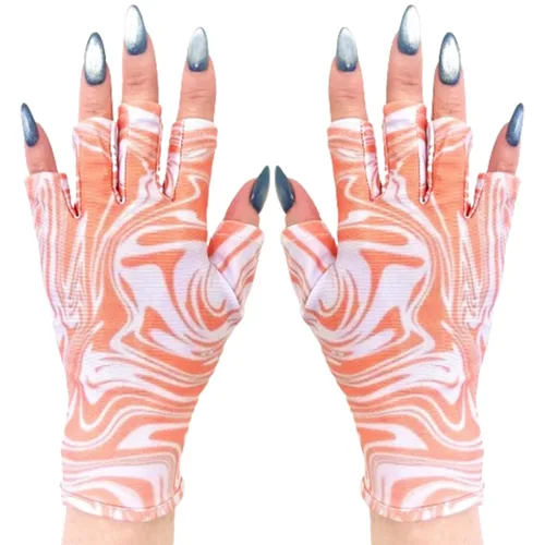 Vista 70 de ManiGlovz - Guantes de uñas originales con protección UPF 50+ UV Manicura de gel y guantes anti UV sin dedos para mujeres Se pueden utilizar