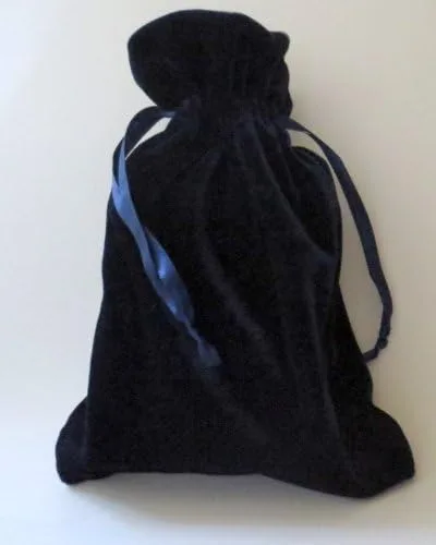 Vista 2 de Bolsa de tarot de terciopelo azul marino de 6 x 9 por Paper Mart