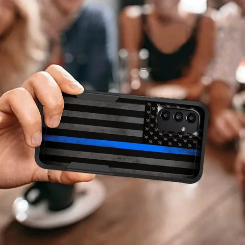 Vista 235 de Funda para Galaxy A14 5G, resistente de doble capa híbrida de policarbonato duro, goma suave, a prueba de golpes, funda protectora resistente