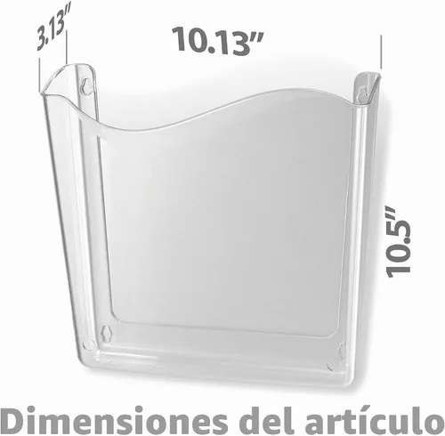 Vista 2 de Officemate Archivo de pared vertical irrompible, tamaño carta, transparente