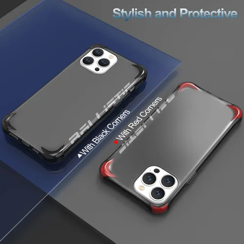 Vista 5 de BALLISTIC Funda protectora compatible con iPhone 13 Pro (solamente), con 1 protector de lente de cámara, 2 juegos contra esquinas caídas, funda a