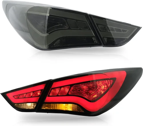 Vista 11 de VLAND Faros delanteros aptos para Hyundai Sonata 2011-2014 (no para modelos sin motor ajustable) W/DRL, luz frontal LED con señal de giro