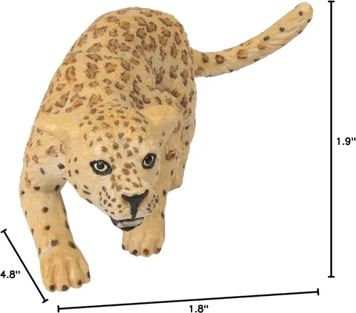 Vista 6 de Safari Ltd. Figura de juguete de leopardo, realista, pintada a mano, modelo de 5 pulgadas, juguete educativo seguro para niños, niñas y niños a